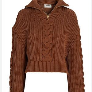 NANUSHKA
Eria Half-Zip Cable Knit Sweater sz XS like new